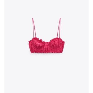 ZARA TEXTURED CORSET TOP
